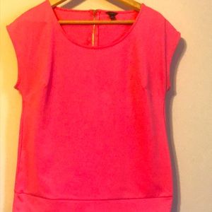 Anne Taylor short sleeve blouse, M, pink